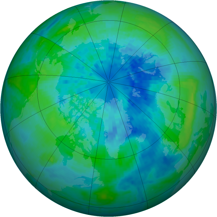 Arctic ozone map for 24 September 2004